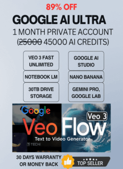 Google AI ULTRA 1 Month✅Private account✅Gemini 2.5 Pro ✅,Veo 3 Unlimited ✅
